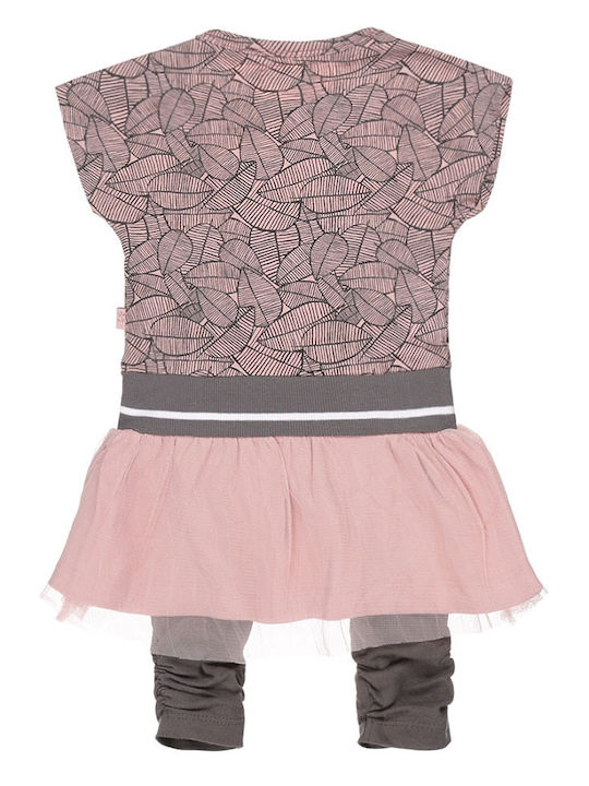 Baby set of baby top dress with tulle and leggings dark apple-grey Dirkje V42207-31 (3-9 months)