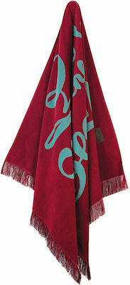 Greenwich Polo Club Beach Towel Cotton Burgundy 170x90cm.