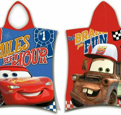 Dimcol Cars Kinder Strandponcho Disney Autos Mehrfarbig 115 x 50cm.