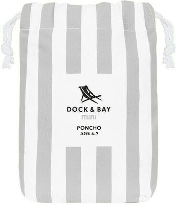 Dock & Bay Quickdry Bondi Poncho de plajă pentru copii Gri 75 x 55cm. cu Geantă de Transport με Θήκη Μεταφοράς