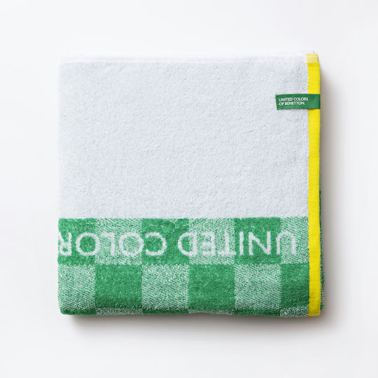 Benetton Squares Παιδική Πετσέτα Θαλάσσης Πράσινη 140x70εκ.