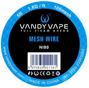 Vandy Vape Fir Plasă Ni80 Pentru Materiale Pentru Țigarete Electronice D.I.Y