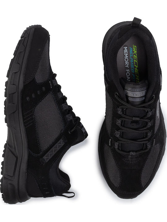 Skechers Memory Foam Ανδρικά Ορειβατικά Παπούτσια Μαύρα