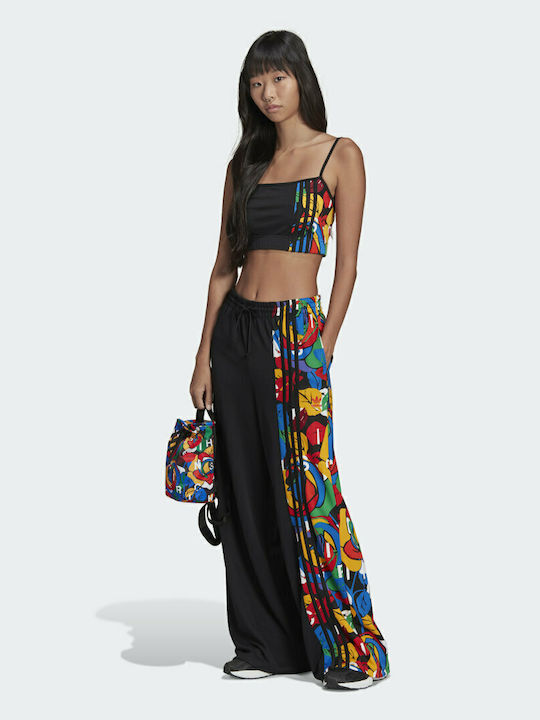 Bluze Damă Crop Top Bumbac Cu Bretele Negru