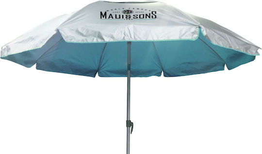 Maui & Sons Σπαστή Ομπρέλα Θαλάσσης Αλουμινίου Διαμέτρου 2.2m με UV Προστασία και Αεραγωγό Μπλε