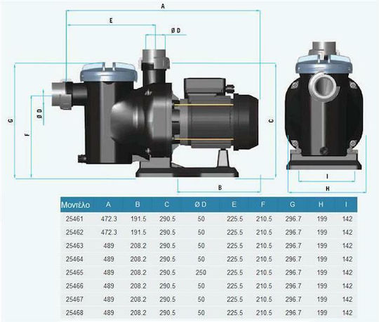Astral Pool Pompa Piscină Sena Filtru Cu o singură fază cu Putere 1.25hp și Debit Maxim de Apă 14000 litri/oră