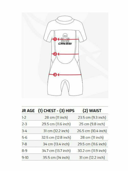 CressiSub Smoby Kids Wetsuit for Diving with Zip Black / Yellow 2mm