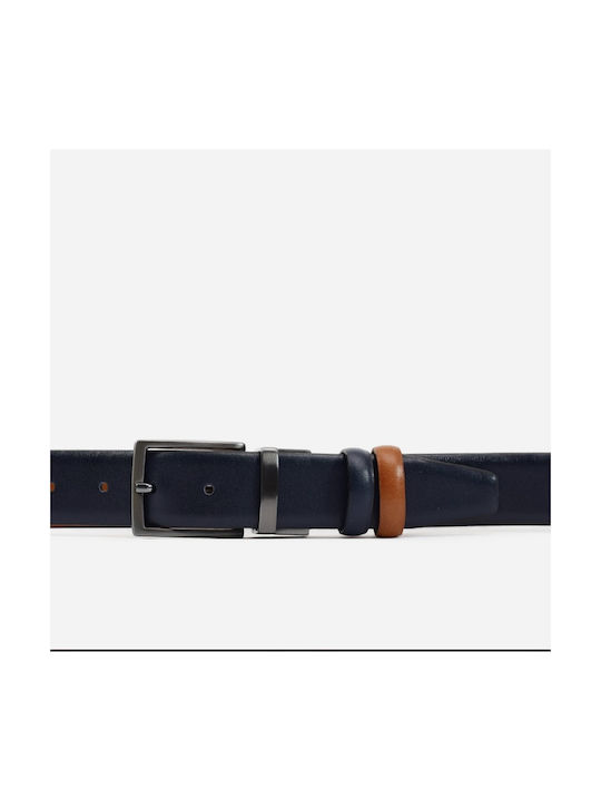 Men's Stefano Mario Double Sight Belt M22DF Tan - Blue