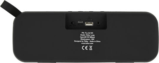 Tellur Loop Bluetooth високоговорител 10W с радио и живот на батерията до 5 часа Черен