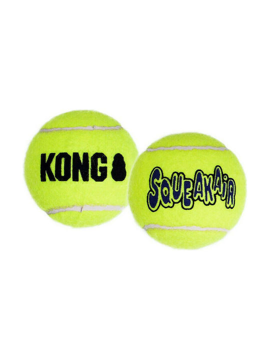 Kong Squeakair Tennis Μπάλα Παιχνίδι Σκύλου από Καουτσούκ με Ήχο Small 5εκ. Κίτρινη 3τμχ