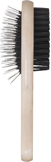 Trixie Brush for Misc Hair Lengths Double Sided for Coat Grooming Brown