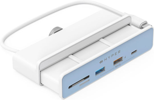Hyper v1 Hub USB 3 Porturi USB 3.2 cu Conectare USB-C Alb