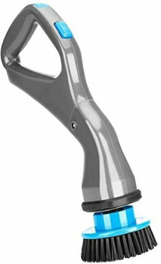 Muscle Scrubber Plastic Rotating Cleaning Brush with Handle Gray