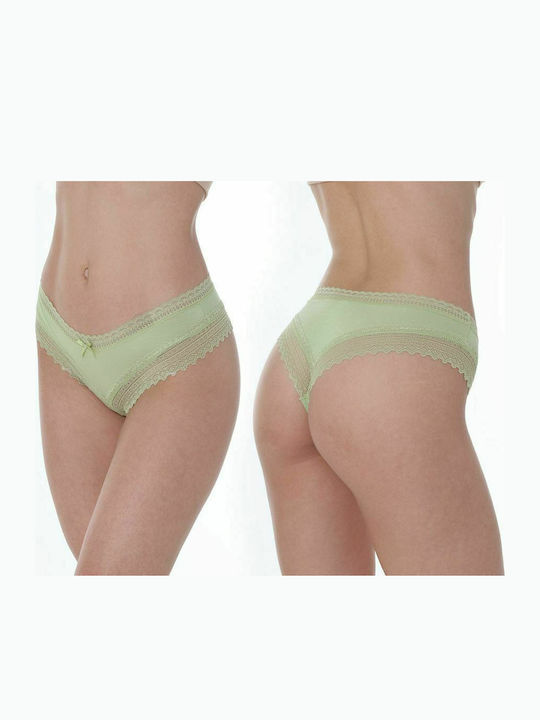 Γυναικεία Brazil 2Pack με Δαντέλα Πράσινα