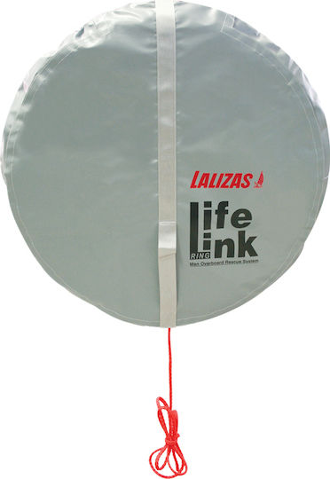 Lalizas Solas Σωσίβιο Κυκλικό Ενηλίκου 75cm με Σχοινί 30m και Θήκη Γκρι