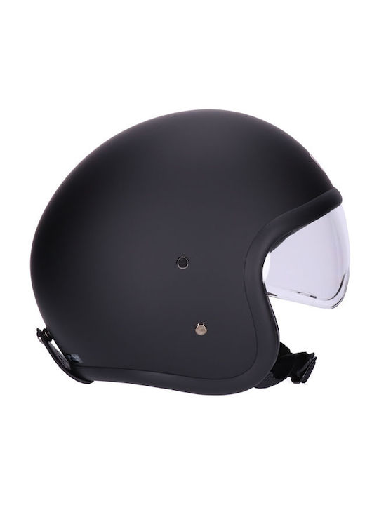 Roeg Matte Black Motorradhelm Jet ECE 22.05 950gr mit Sonnenblende