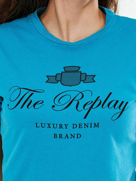 Damen T-shirt Blau