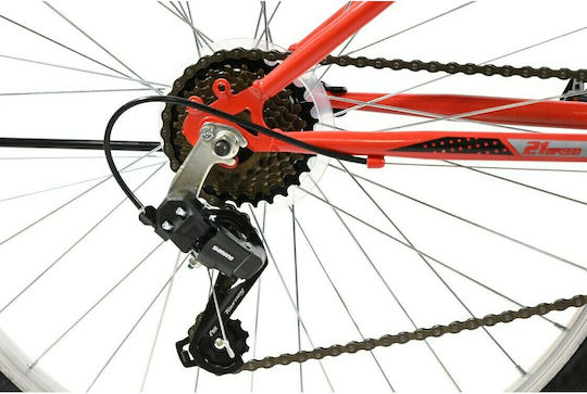 Boss Boss S 26" Shimano Κόκκινο Mountain Bike με 21 Ταχύτητες
