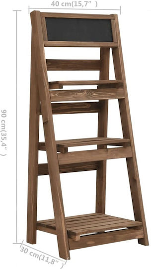 vidaXL Pot Rack Wooden Brown 40cmx30cm / 90cmx90cmcm.