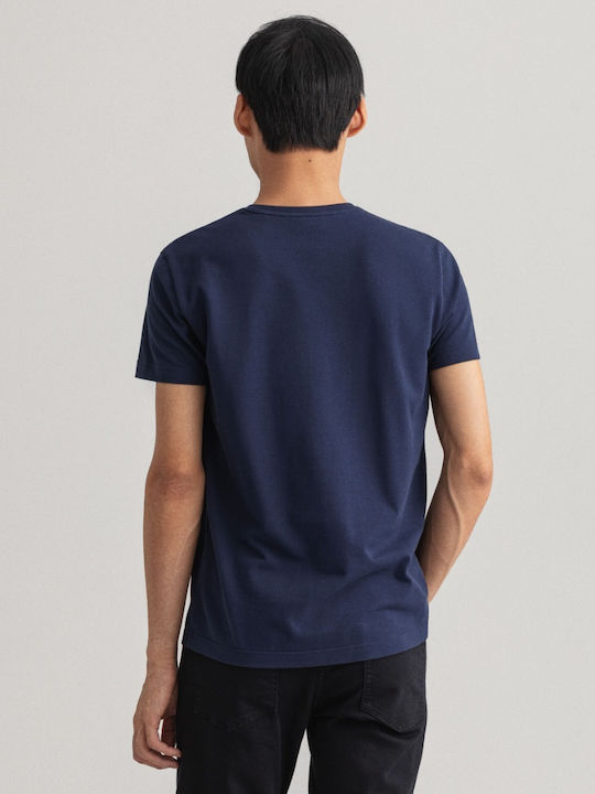 Gant The Original Men's Short Sleeve T-shirt Navy Blue