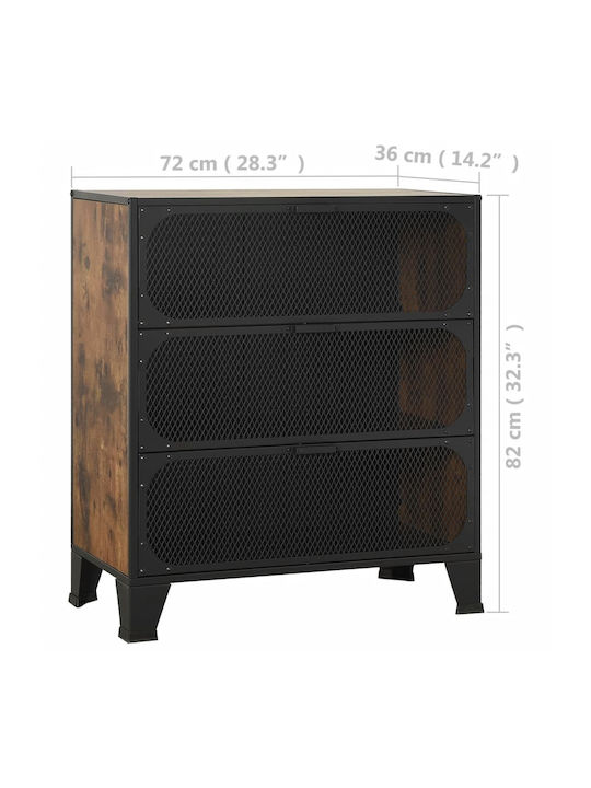 Bufet din Lemn & Metal Maro 72x36x82cm