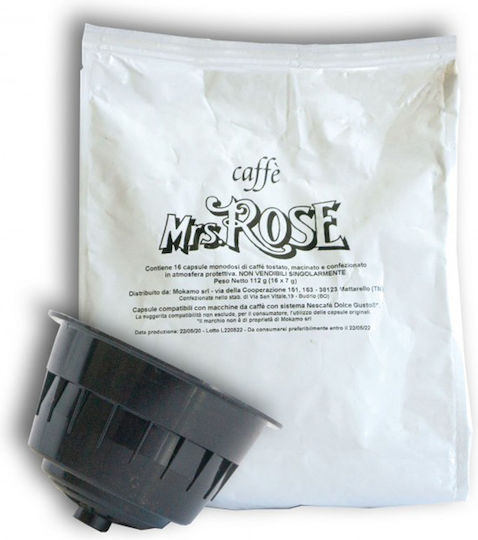 Mrs Rose Κάψουλες Espresso Συμβατές με Μηχανή Dolce Gusto 16caps
