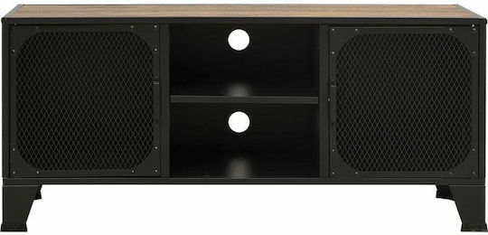 TV-Ständer Schwarz - Braun M105xT36xH47cm
