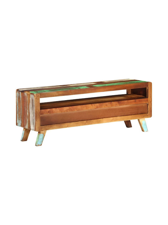 TV Stand from Solid Wood Multicolour L110xW30xH40cm