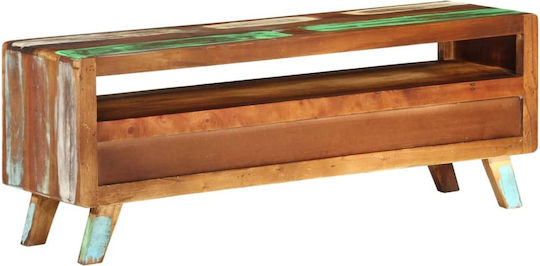 TV Stand Made of Solid Wood Multicolour L110xD30xH40cm