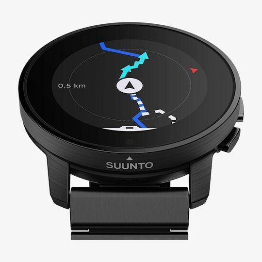 Suunto 9 Peak Titanium 43mm Αδιάβροχο Smartwatch με Παλμογράφο (Full Titanium Black)