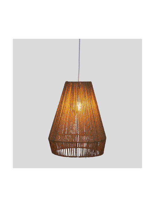 Palm Adjustable Pendant Light Brown with Rope for Socket E27 34x34x43cm