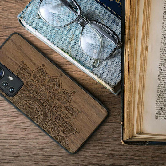 KWmobile Rising Sun Umschlag Rückseite Hölzern Walnut Dark Brown (Xiaomi 12 / 12X)