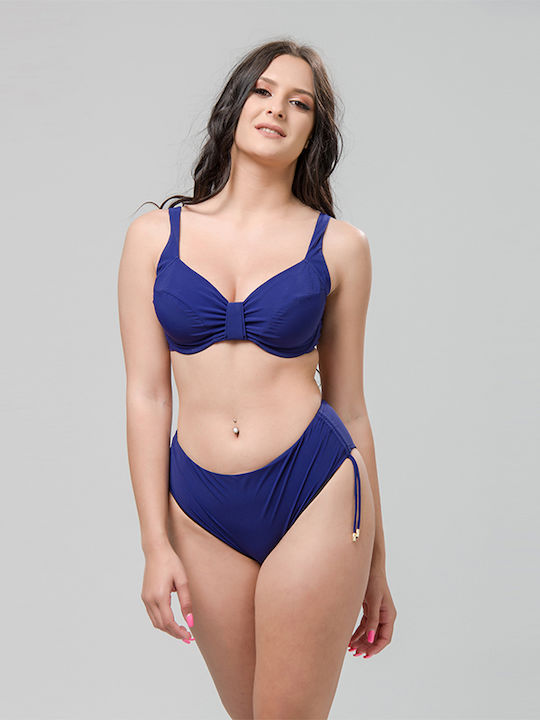 Underwire Bikini Bra Blue Sense with Adjustable Straps Navy Blue