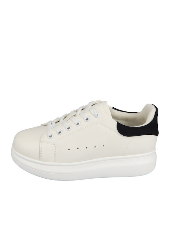 Damen Flatforms Sneakers Weiß