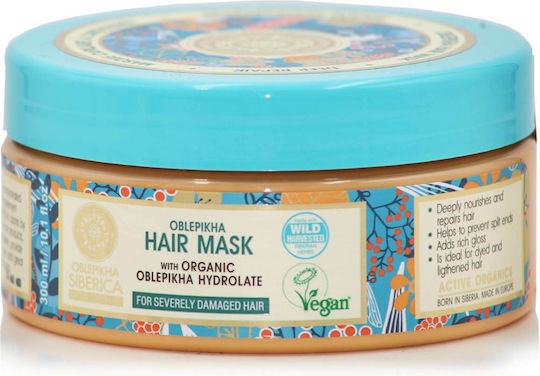 Natura Siberica Oblepikha Severely Damaged Hair Mask for Repairing with Argan Oil & Keratin 300ml