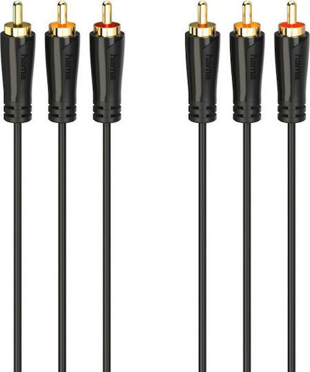 HAMA Cable Component male - Component male 3m (00205151)