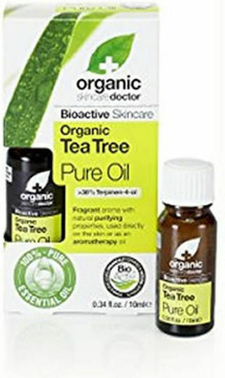 Dr.Organic Bioactive Organic Tea Tree Pure Face Oil for Moisturizing and Nourishing with Tea Tree Oil 10ml