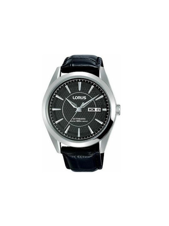 Lorus Watch Automatic with Black Leather Strap