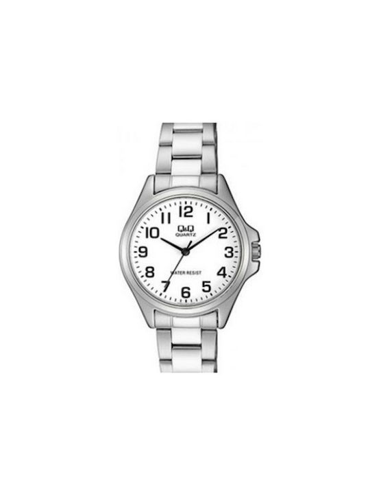 Q&Q Watch Battery with Silver Metal Bracelet QA06J204Y