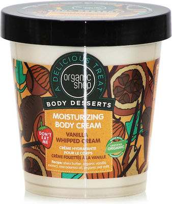 Organic Shop Body Desserts Vanille-Schlagsahne Feuchtigkeitsspendende Creme Körper mit Duft Vanille 450ml