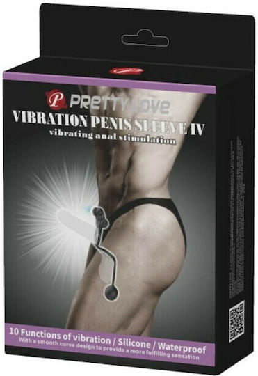 Pretty Love Vibrating Penis Sleeve IV Black