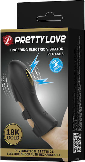 Pretty Love Pegasus Fingering Electric Vibrator 7 Functions Вибратор Пръст 10.5см Черен