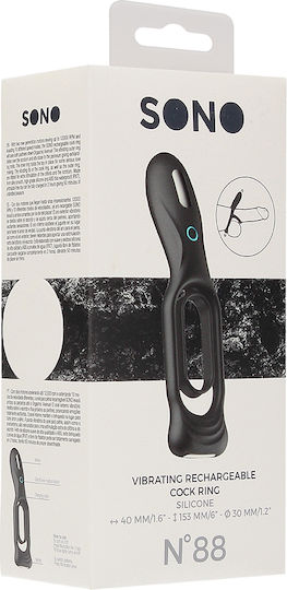 Shots Sono No. 88 Vibrating Rechargeable Cock Ring Black