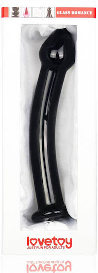 Lovetoy Glass Romance Glass Dildo Black 19cm