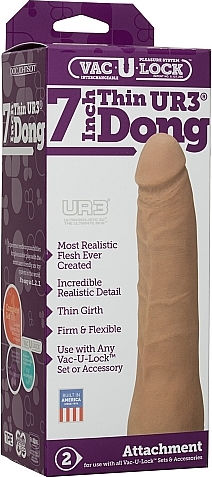 Vac U Lock Ultraskyn Thin Dong Ρεαλιστικό Dildo Flesh 18cm