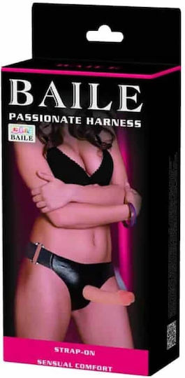 Baile Strap-on with Dildo Harness with Dildo 18.8cm in skin color