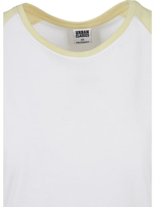 Γυναικείο T-shirt White / Soft Yellow