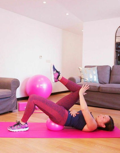 Lanaform Μπάλα Pilates σε Ροζ Χρώμα Σετ Pilates με 2 Μπάλες Γυμναστικής, 1 Μπάντα Αντίστασης και 2 Τουβλάκια Yoga