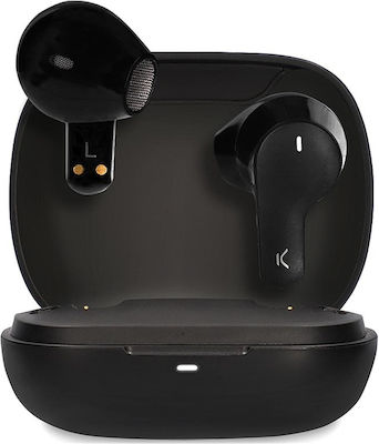 Ksix True Buds 3 Bluetooth Handsfree Căști cu husă de încărcare Negră