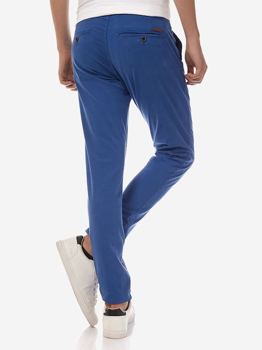 Παντελόνι Chino Ελαστικό σε Slim Εφαρμογή Μπλε